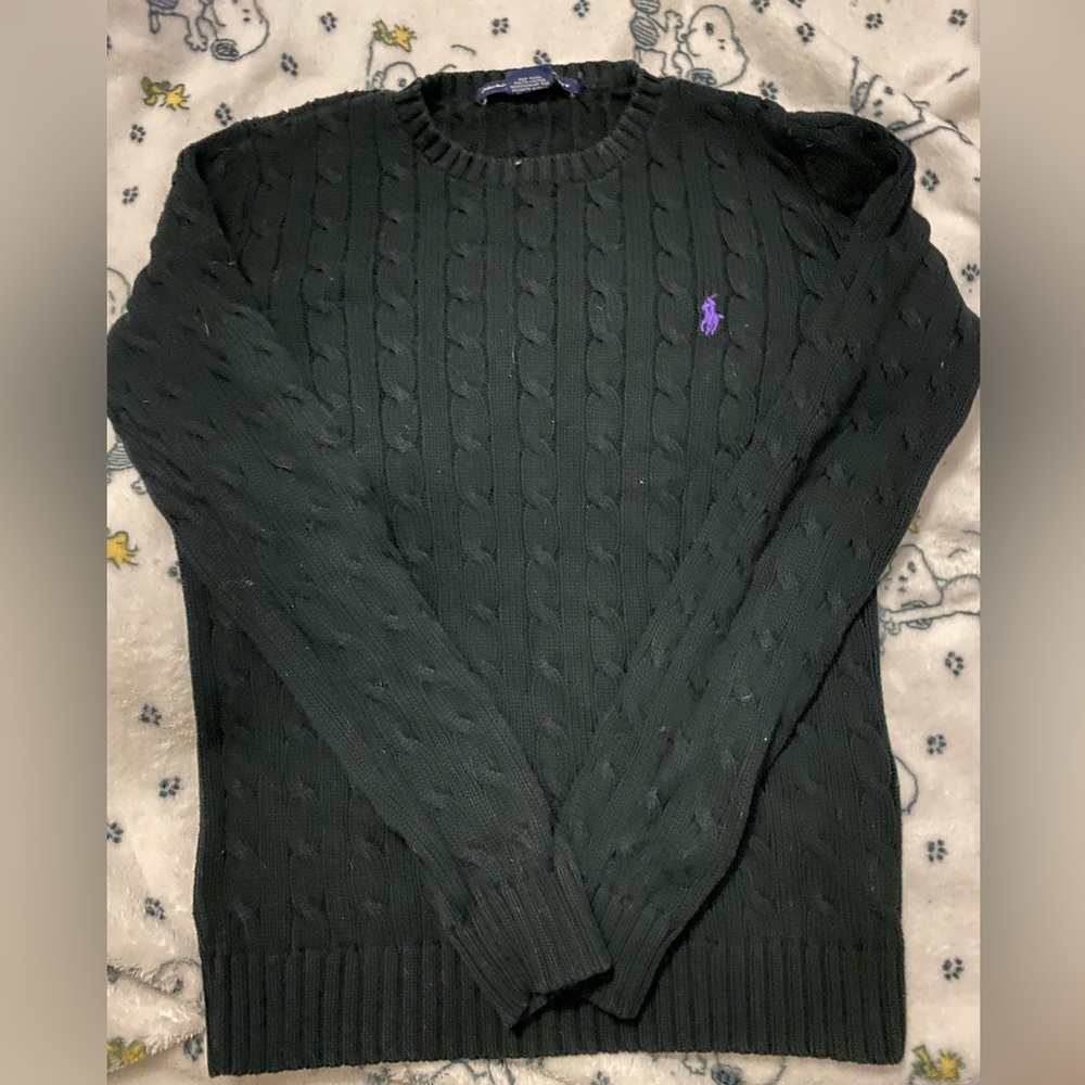 ralph lauren sport cable knit sweater